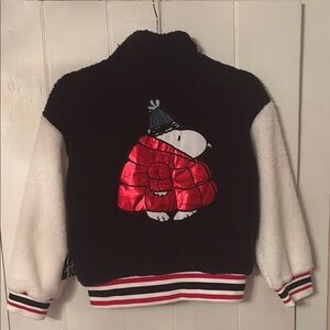 Girls Justice Snoopy Sherpa Jacket NWT 7/8